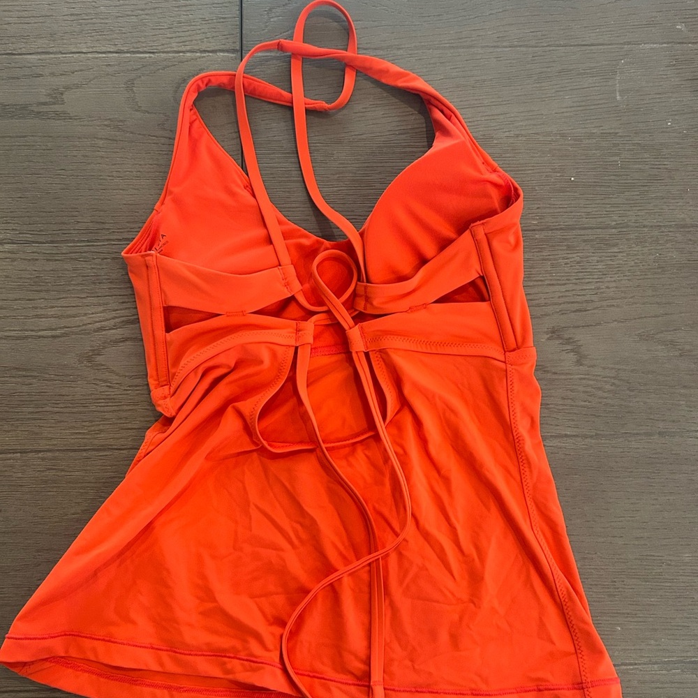 Athleta Bold Fiery Red/Orange Tankini Top - Picture 3 of 3